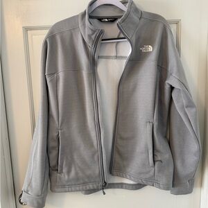 The North Face Light Gray Zip-Up Jacket